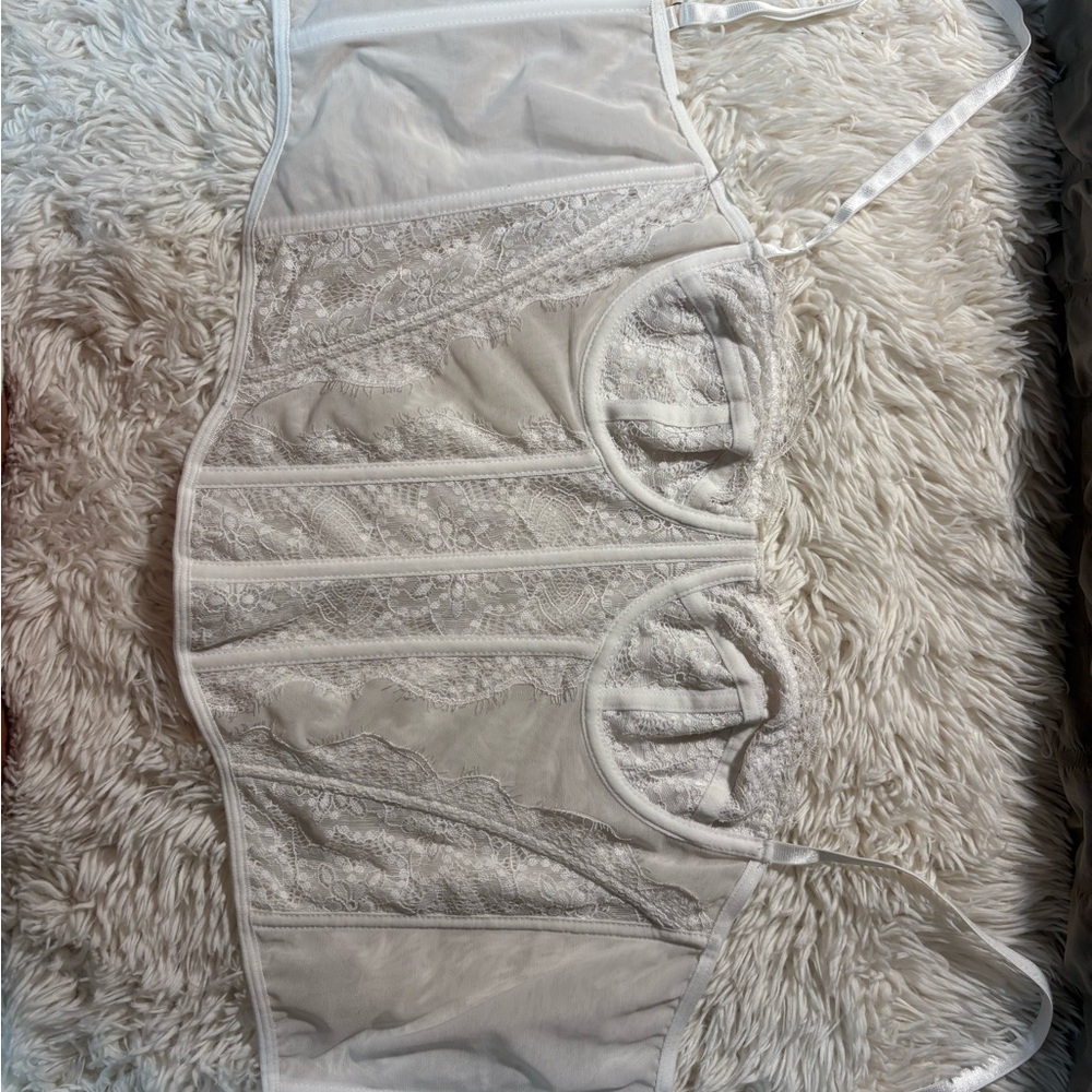 Amazon White Lace Crop Top